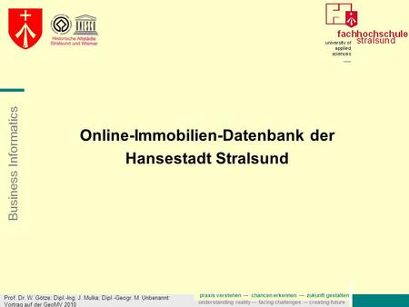 Online-Immobilien-Datenbank der Hansestadt Stralsund