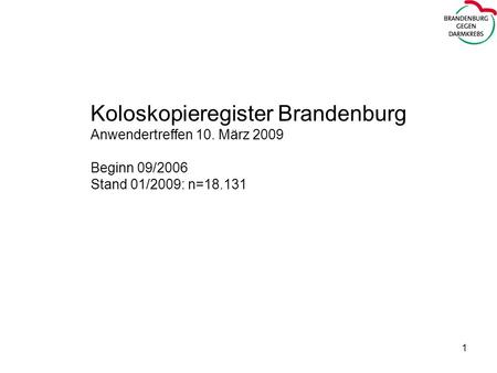 Koloskopieregister Brandenburg