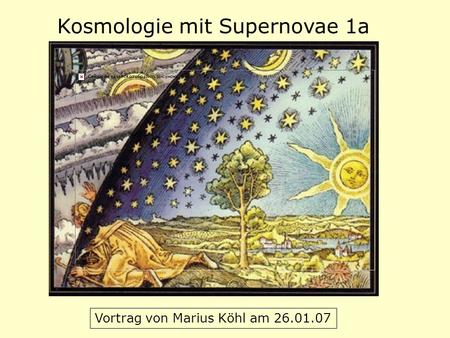Kosmologie mit Supernovae 1a
