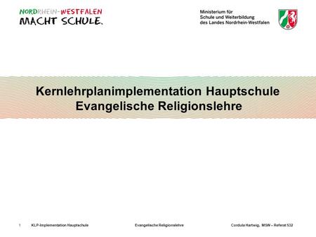 Kernlehrplanimplementation Hauptschule Evangelische Religionslehre