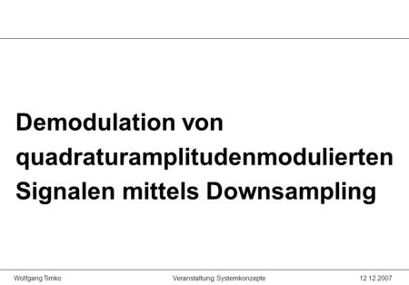 Demodulation von quadraturamplitudenmodulierten