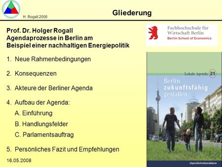 Gliederung Prof. Dr. Holger Rogall