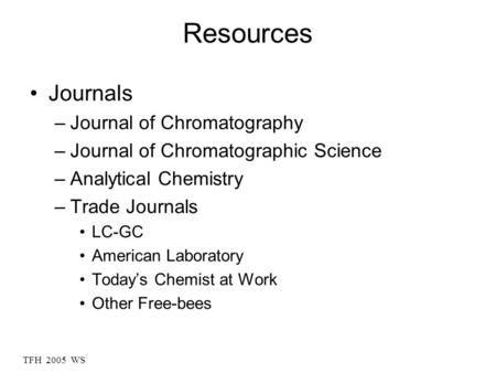 Resources Journals Journal of Chromatography