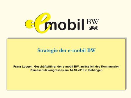 Strategie der e-mobil BW