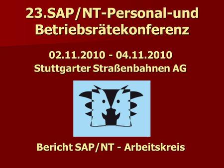 23.SAP/NT-Personal-und Betriebsrätekonferenz