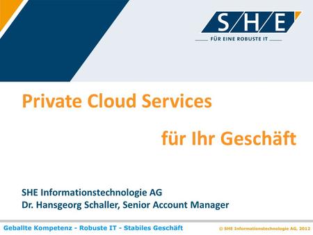 Private Cloud Services für Ihr Geschäft