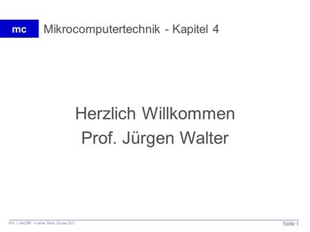 Mikrocomputertechnik - Kapitel 4