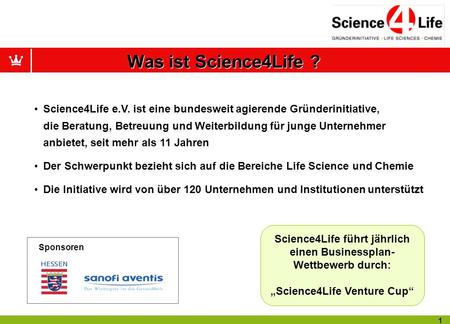 Science4Life führt jährlich „Science4Life Venture Cup“