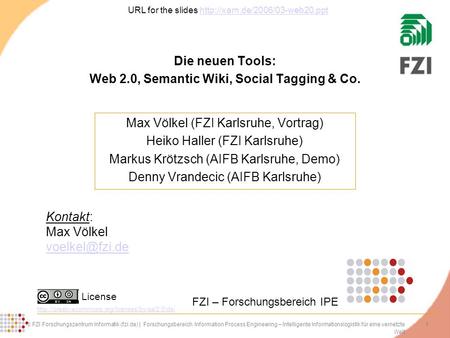 Die neuen Tools: Web 2.0, Semantic Wiki, Social Tagging & Co.