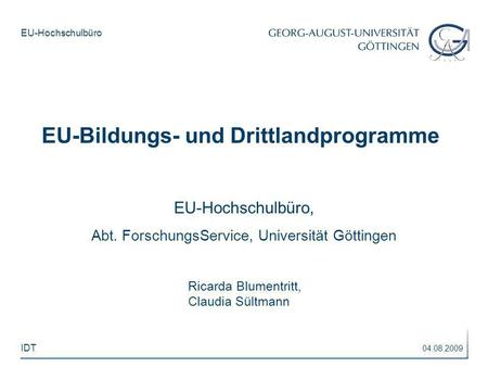 EU-Bildungs- und Drittlandprogramme
