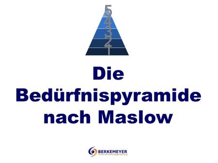 Die Bedürfnispyramide nach Maslow