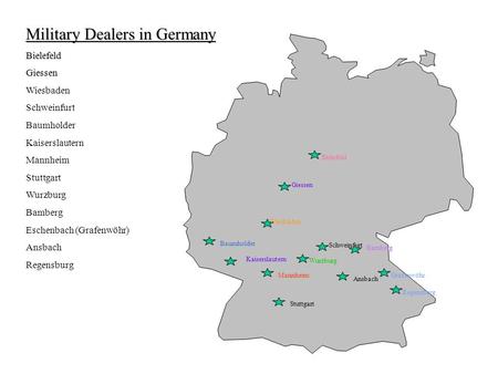 Military Dealers in Germany