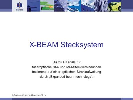 X-BEAM Stecksystem Bis zu 4 Kanäle für
