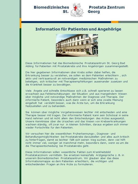 Information für Patienten und Angehörige
