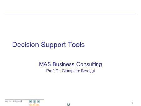 Decision Support Tools