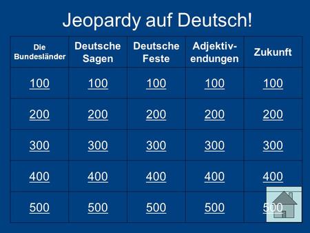 Jeopardy auf Deutsch! Deutsche Sagen