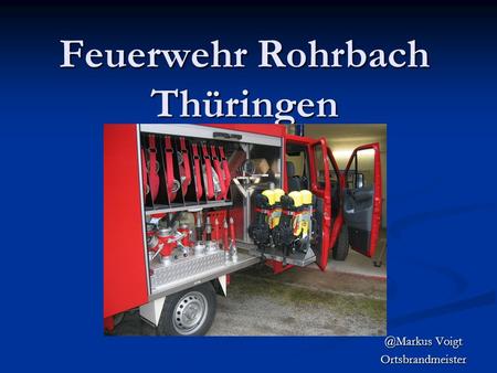 Feuerwehr Rohrbach Thüringen