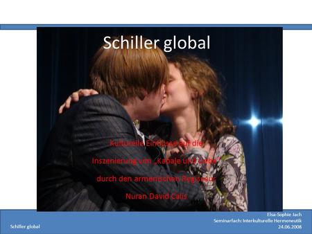 Schiller global Kulturelle Einflüsse auf die
