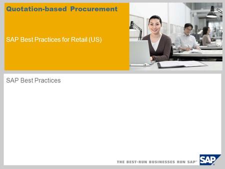 Quotation-based Procurement SAP Best Practices for Retail (US)