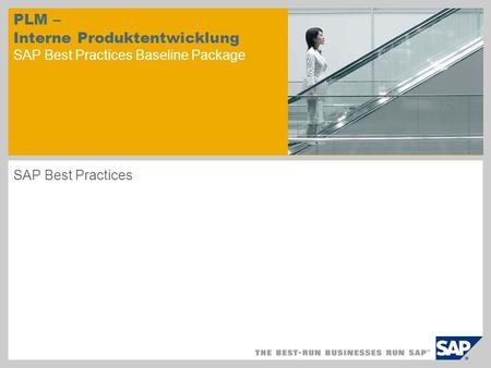 PLM – Interne Produktentwicklung SAP Best Practices Baseline Package