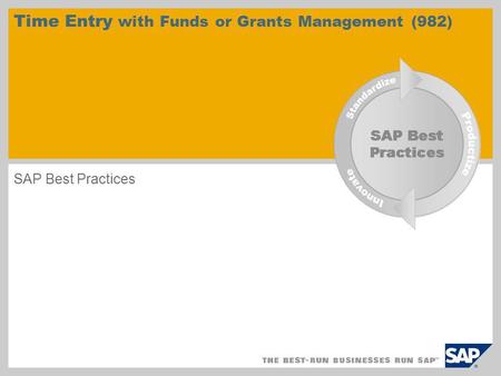Time Entry with Funds or Grants Management (982)