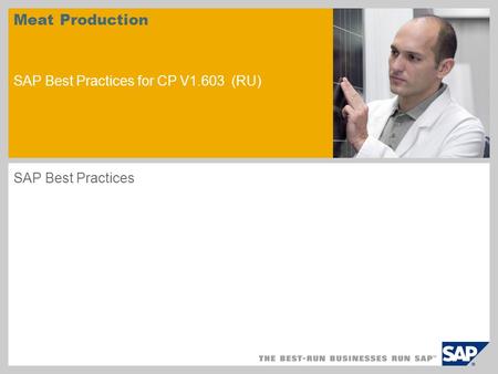 Meat Production SAP Best Practices for CP V1.603 (RU)