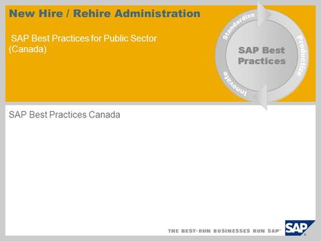 SAP Best Practices Canada