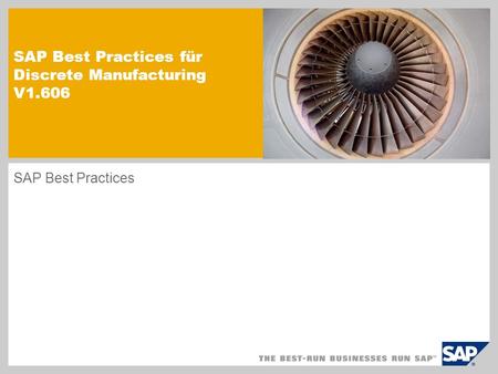 SAP Best Practices für Discrete Manufacturing V1.606