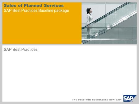 Sales of Planned Services SAP Best Practices Baseline package