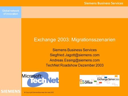 Exchange 2003: Migrationsszenarien