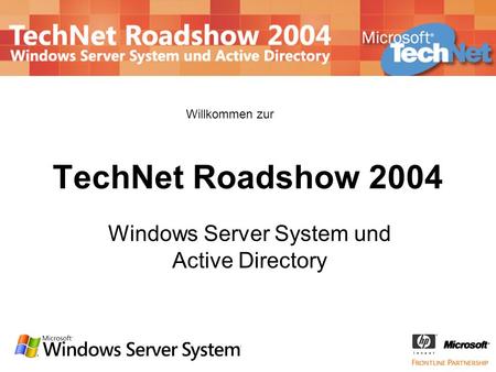<Vortragstitel> Windows Server System und Active Directory