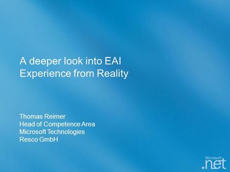 A deeper look into EAI Experience from Reality