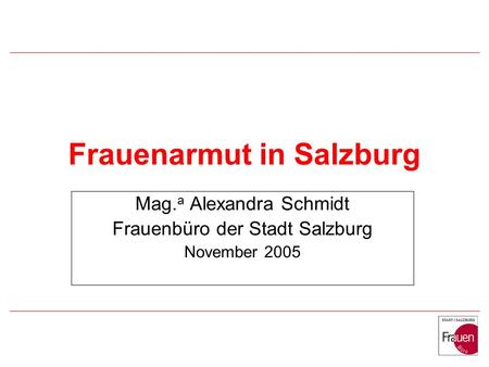 Frauenarmut in Salzburg