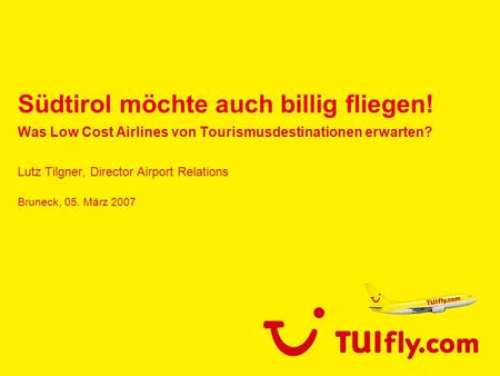 Lutz Tilgner, Director Airport Relations