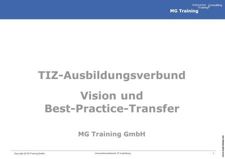 TIZ-Ausbildungsverbund Best-Practice-Transfer