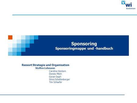 Sponsoring Sponsoringmappe und -handbuch