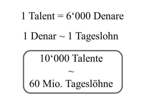 10‘000 Talente ~ 60 Mio. Tageslöhne