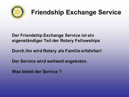 Friendship Exchange Service
