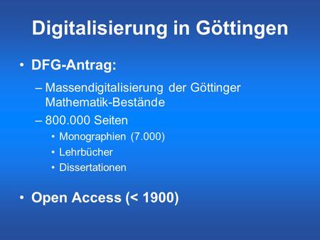 Digitalisierung in Göttingen