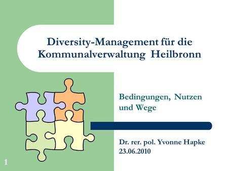 Diversity-Management für die Kommunalverwaltung Heilbronn
