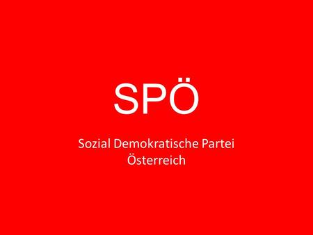 Sozial Demokratische Partei Österreich