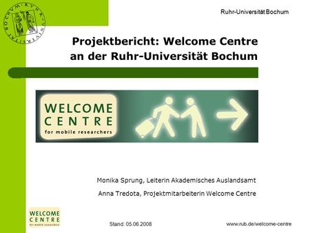 Projektbericht: Welcome Centre an der Ruhr-Universität Bochum