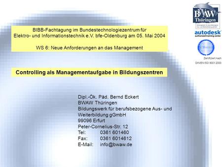 Controlling als Managementaufgabe in Bildungszentren