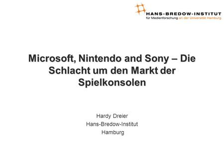 Hardy Dreier Hans-Bredow-Institut Hamburg