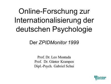 Online-Forschung zur Internationalisierung der deutschen Psychologie