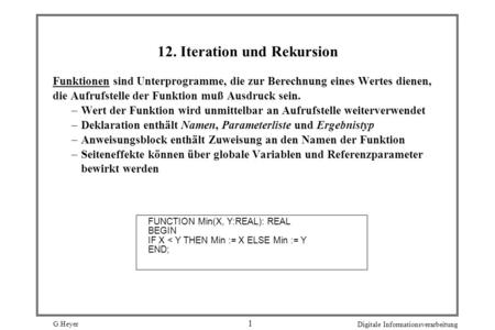 12. Iteration und Rekursion