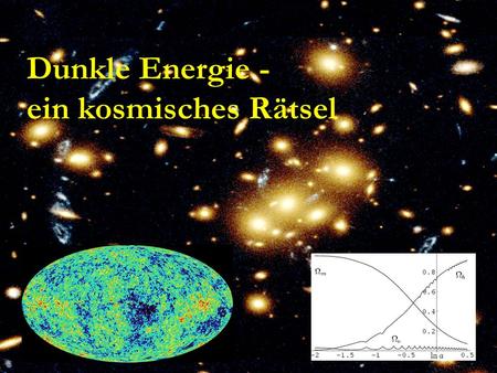 Dunkle Energie - ein kosmisches Rätsel. Quintessenz C.Wetterich A.Hebecker, M.Doran, M.Lilley, J.Schwindt, C.Müller, G.Schäfer, E.Thommes,R.Caldwell,