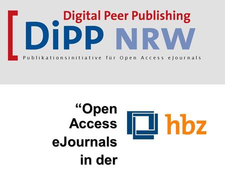 “Open Access eJournals in der Praxis”