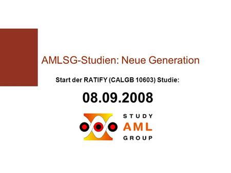 AMLSG-Studien: Neue Generation