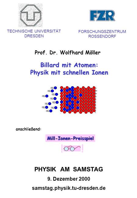 Physik mit schnellen Ionen Mill-Ionen-Preisspiel